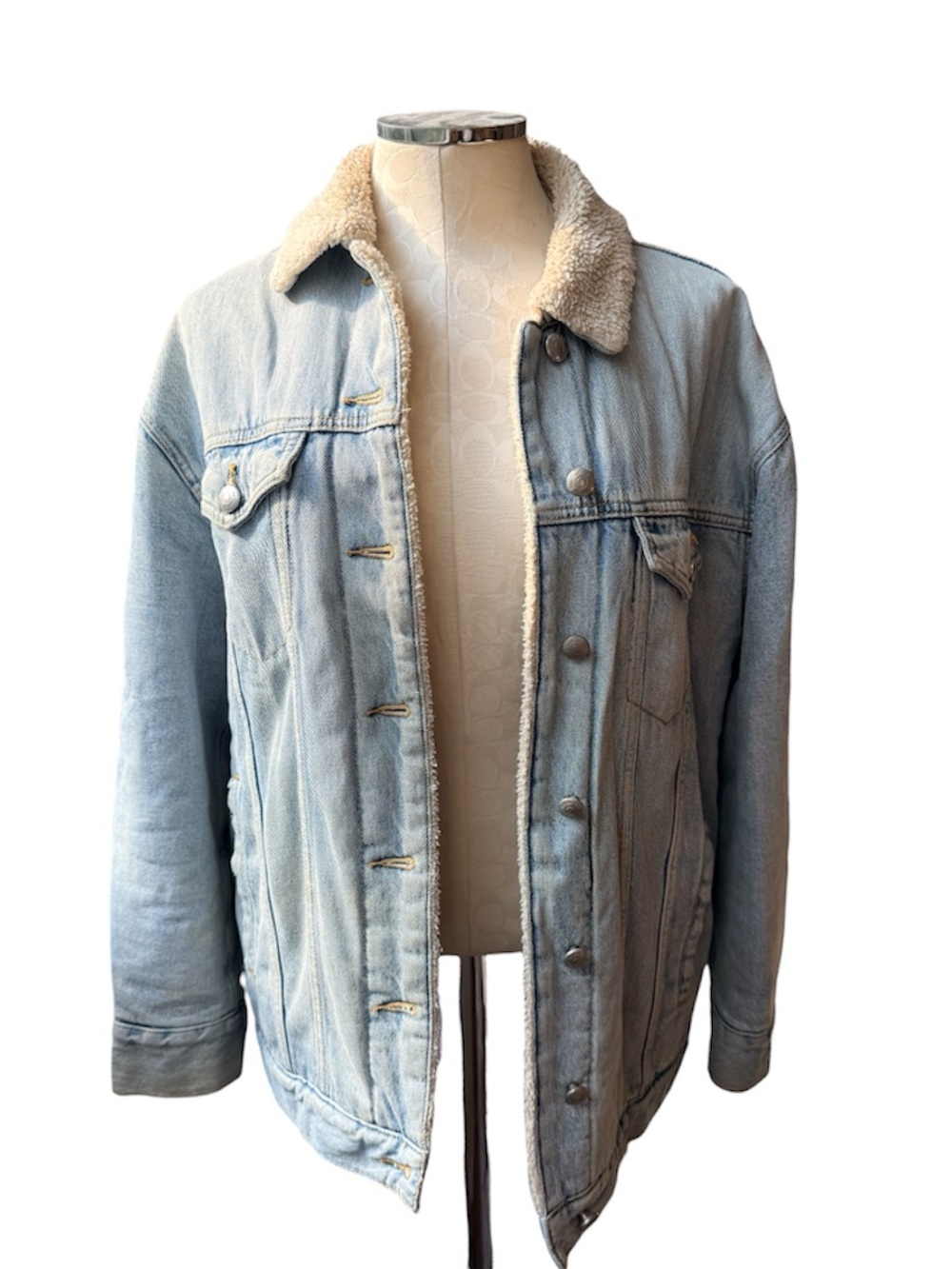 Aritzia Wilfred Free Sherpa Lined Denim Jacket